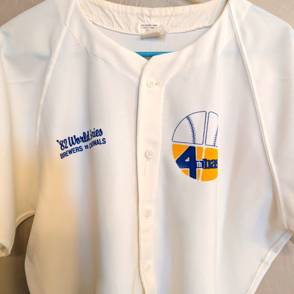 '82 World Series Jersey Milwaukee Brewers Vs. St. Louis Cardinals 4th  Base RARE
